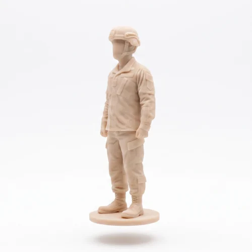 Capture the precise silhouette of the modern warfighter with this highly detailed, featureless tactical soldier from the Heroes Post collection. Representing the 2020s military era, this figure features meticulously sculpted modern combat apparel, including a high-cut tactical helmet, layered field uniform, and combat boots. Available in both 55mm and 110mm scales, it is cast in a smooth, matte finish with an integrated circular base, making it a perfect minimalist display piece or a blank canvas for custom hobbyist painting.