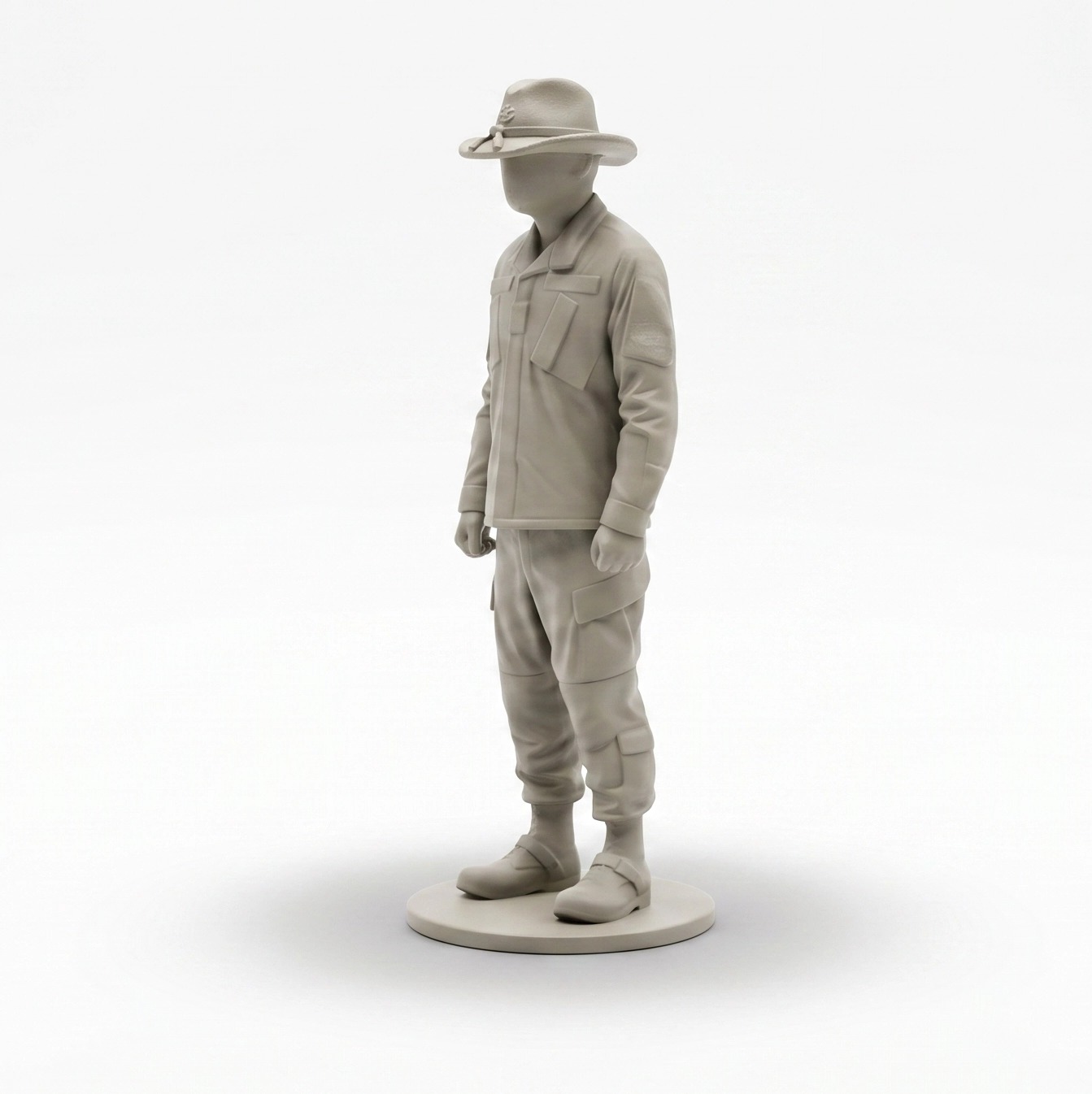 HP Cav OCP Edition A highly detailed 55mm collectible figurine of a US Cavalry soldier in a tan OCP camouflage uniform and Stetson hat